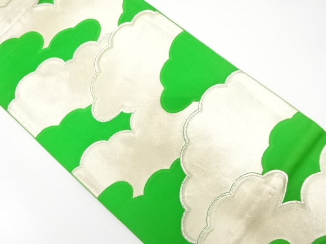 JAPANESE KIMONO / ANTIQUE FUKURO OBI / SILK / WOVEN CLOUD